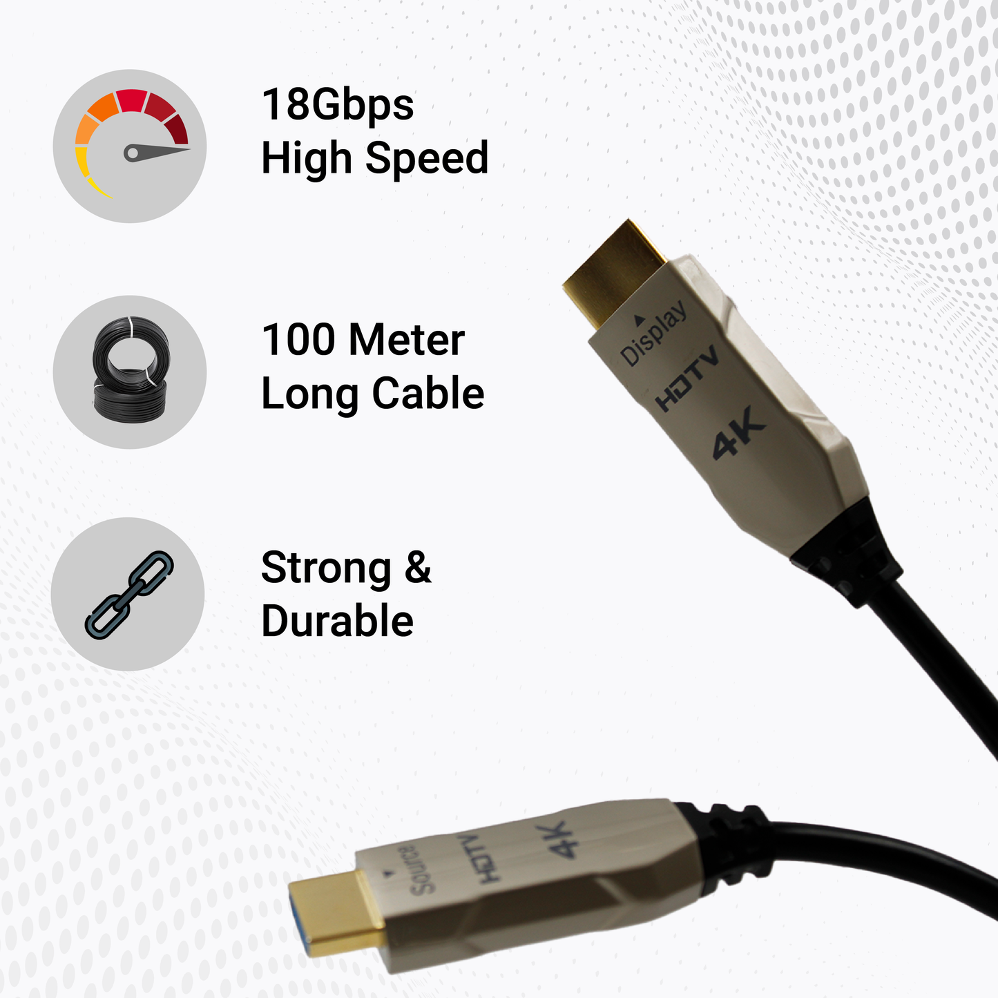 High-Speed AOC HDMI Cable | 18Gb/s Transfer Rate - EmbedTech